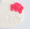 Happy Birthday Mixed Font Cookie Stamp 50mm