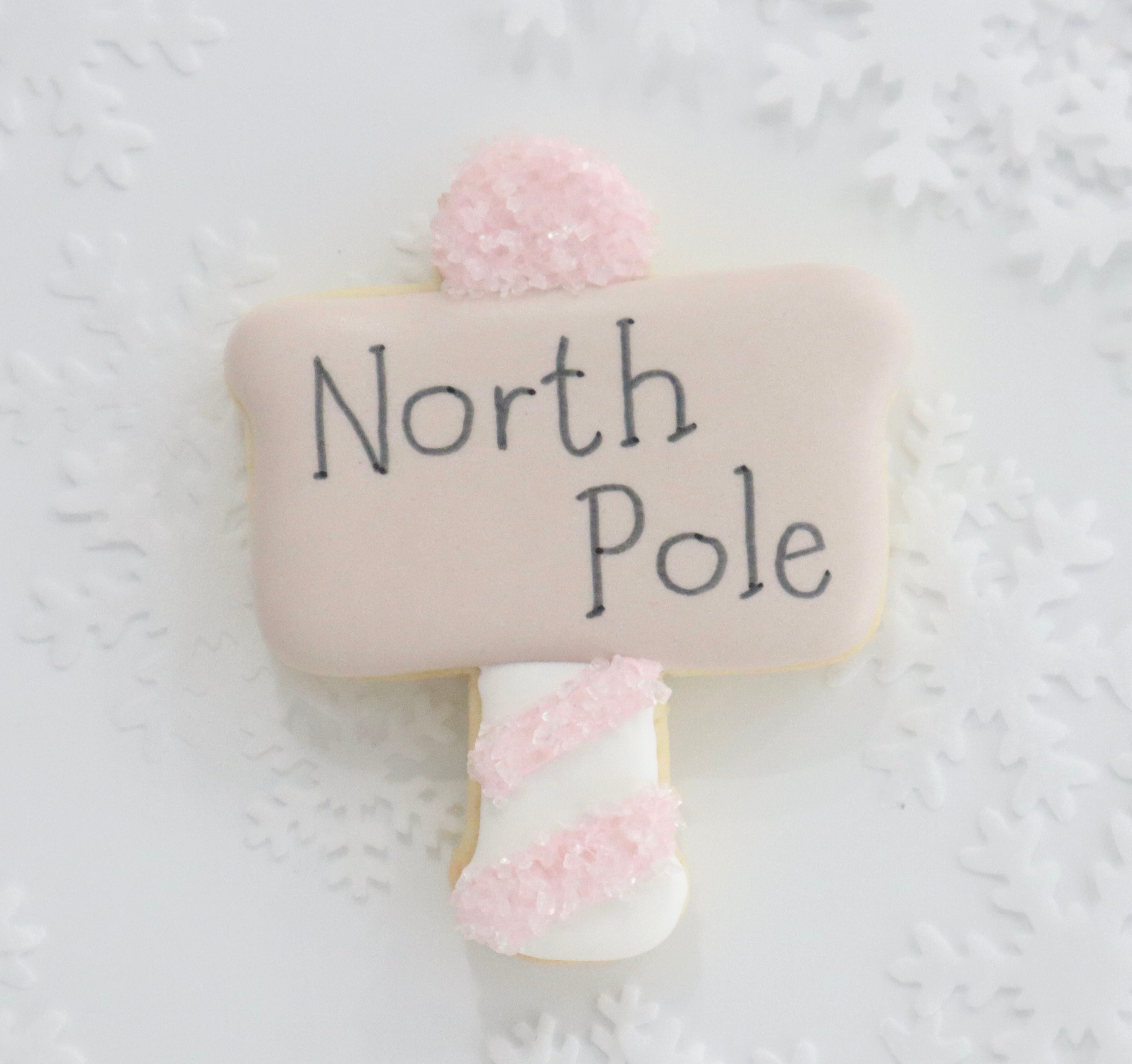 North Pole Sign STL Cookie Cutter File