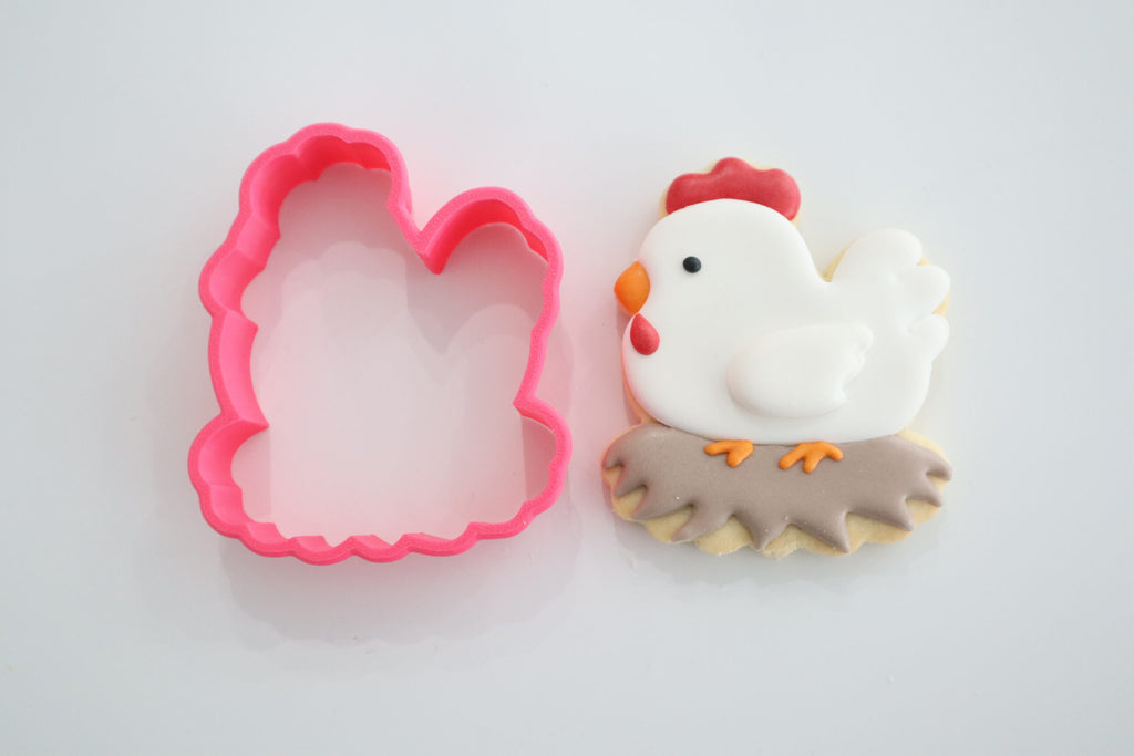 Chicken on Nest STL Cookie Cutter File