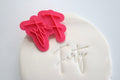 Forty Script Font Stamp 38mm