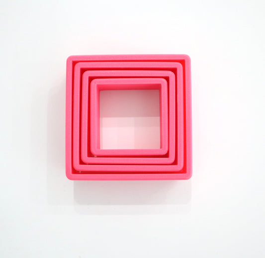 Nested Set of 4 Square STL Cookie Cutter Files