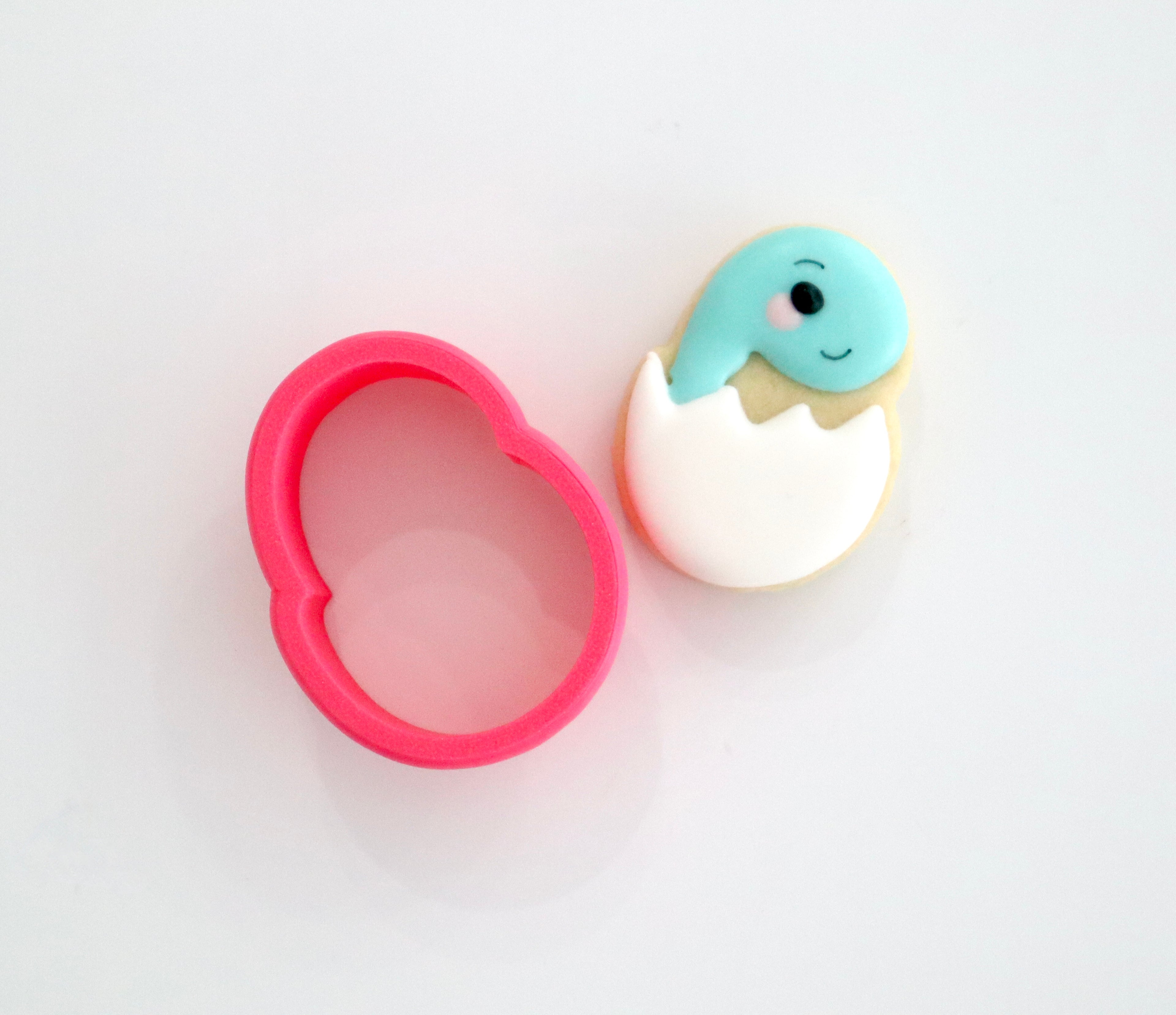 Teeny Tiny Baby Dino in Egg STL Cookie Cutter File