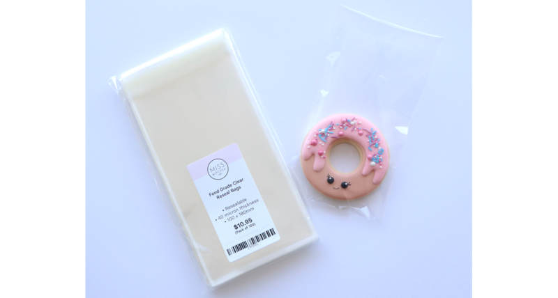 Food grade clear reseal bags 40 microns - 100mm x 180mm (pk of 100)