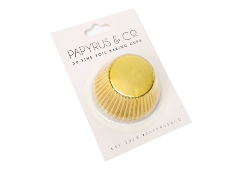 Gold Foil Baking Cups / Cupcake Cases Pk 50 - 50mm Base