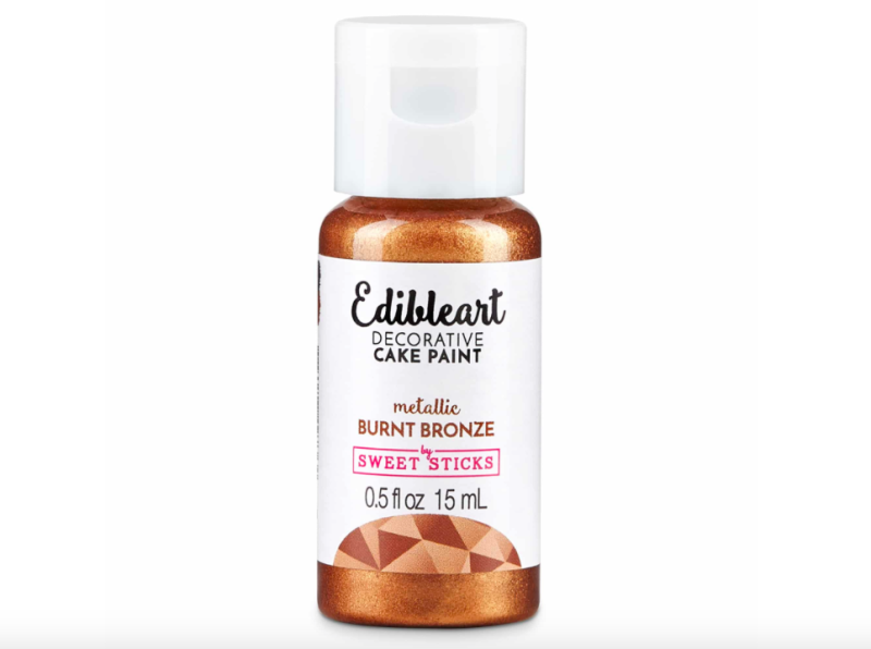 Burnt Bronze Metallic Edible Art Decorative Paint 15ml