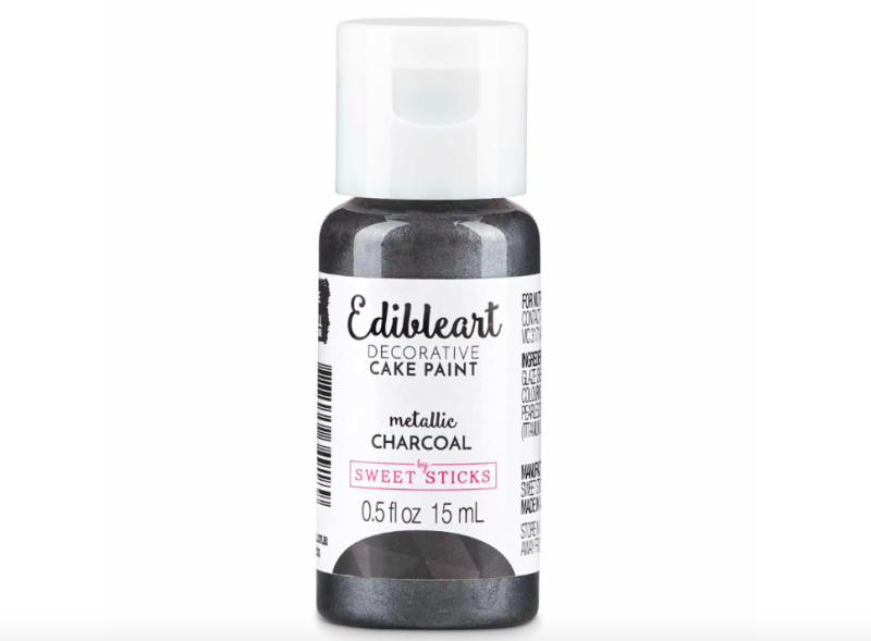Charcoal Metallic Edible Art Decorative Paint 15ml