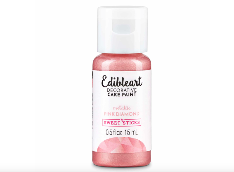 Pink Diamond Metallic Edible Art Decorative Paint 15ml