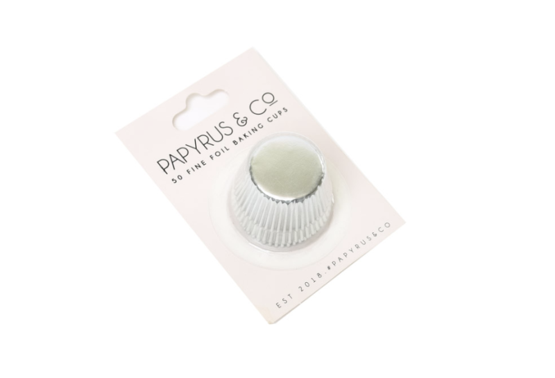 Mini Silver Foil Baking Cups / Cupcake Cases - 35mm Base