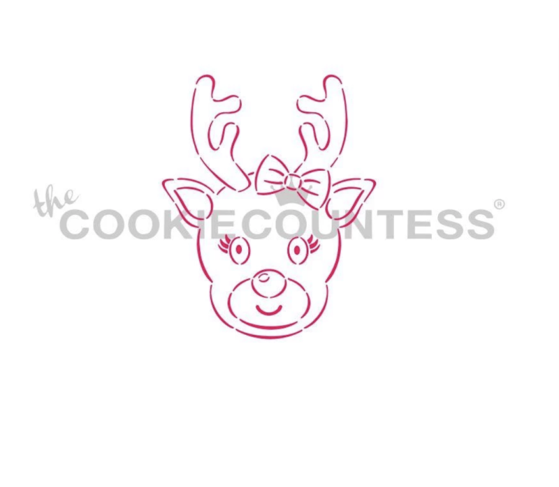 Cookie Countess 292 - Reindeer Girl PYO Stencil