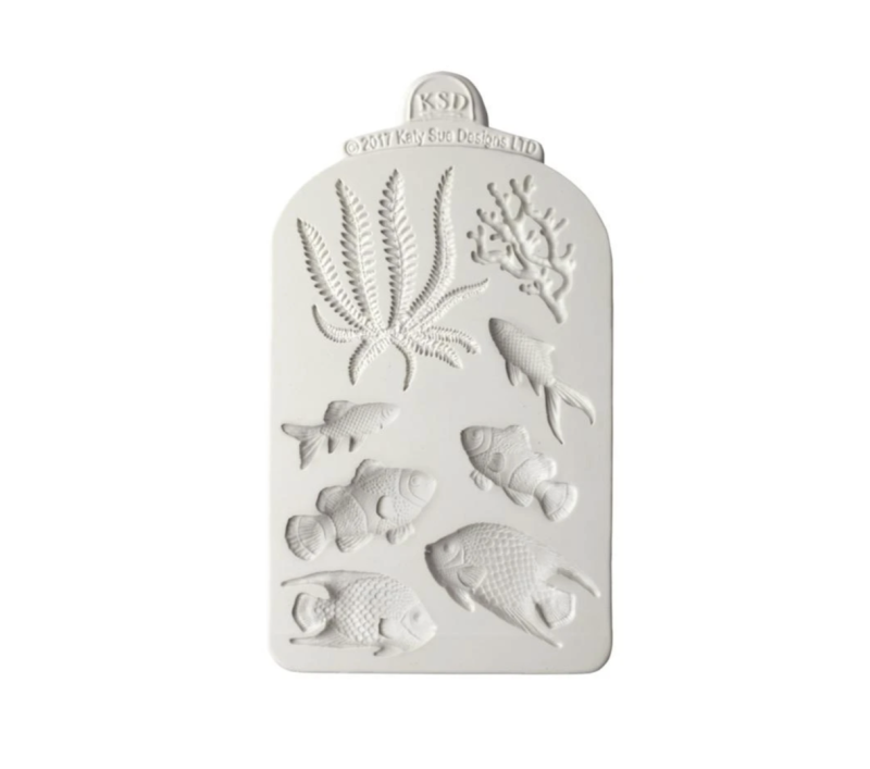 Fish, Seaweed and Coral Silicone Mould by Katy Sue