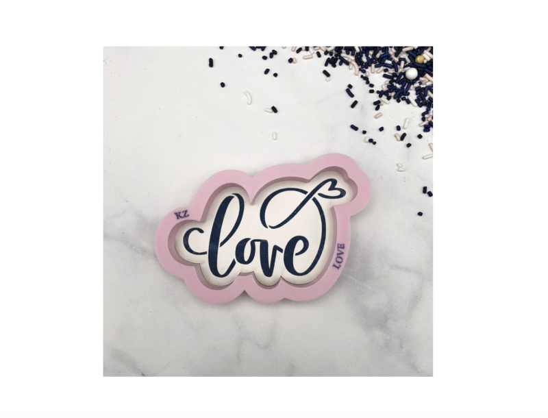 Love Hand Lettered Cutter with Stencil set by Killer Zebras