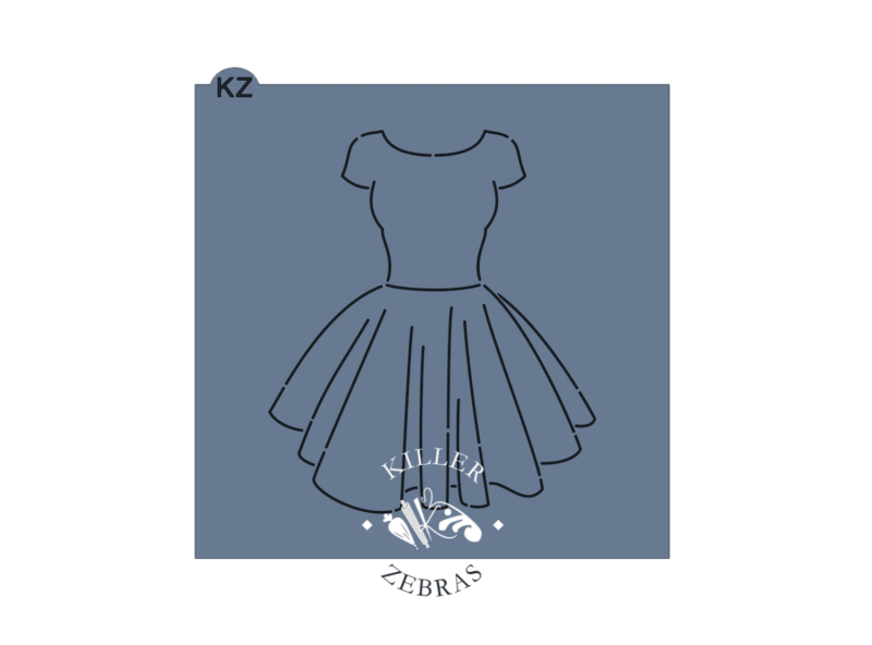 Little Black Dress Cutter with Stencil Set by Killer Zebras - Image 2