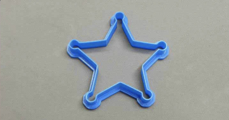 Sheriff Star Badge 3D Printed Cookie Cutter
