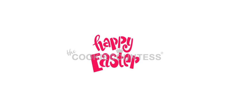 Cookie Countess 344 - Happy Easter Fun Font Stencil