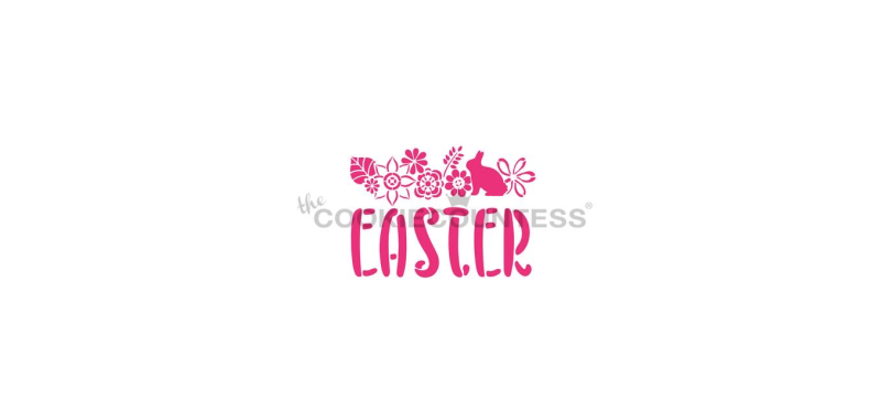 Cookie Countess 346 - Easter Floral Top Stencil