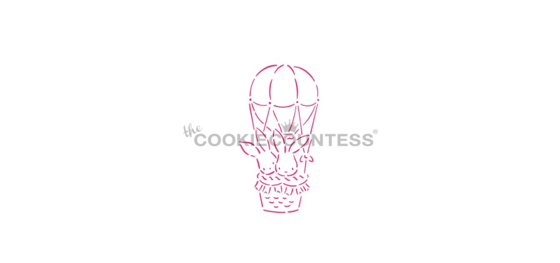 Cookie Countess 347 - Hot Air Bunnies PYO Stencil