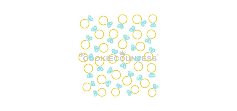 Cookie Countess 350 - 2 Piece Diamond Rings Stencil