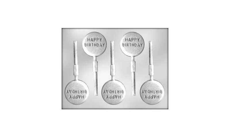 Happy Birthday Lollipop 55mm Chocolate Mould