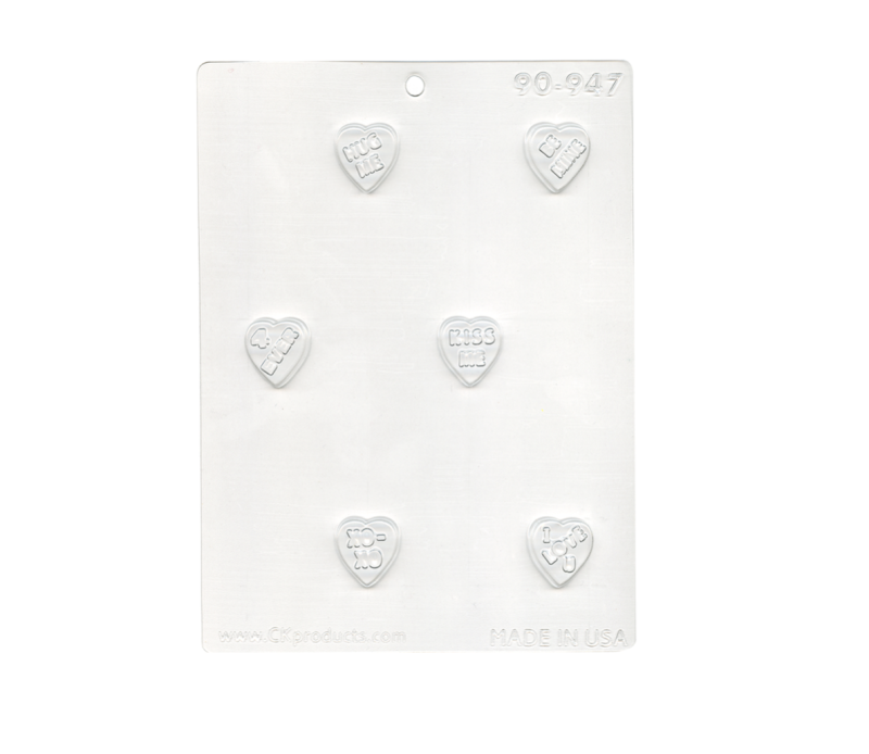 Conversation hearts chocolate mould
