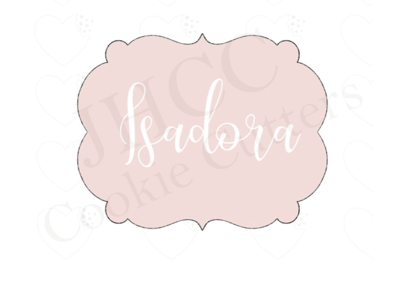 Isadora Plaque JH Cookie Co Cutter