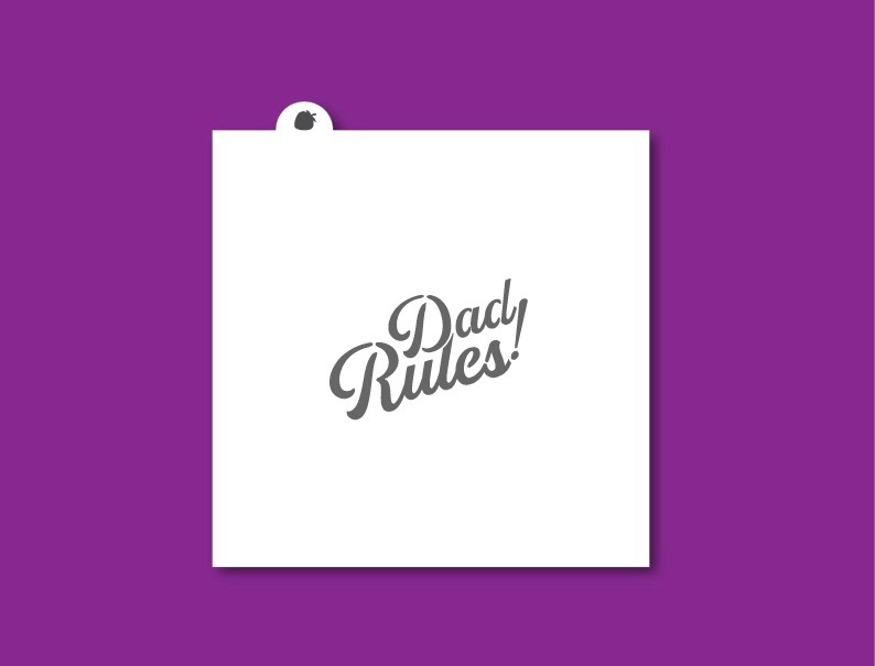 Dad Rules Stencil By Berry Sweet