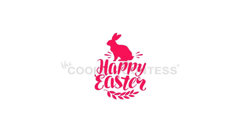 Cookie Countess 373 - Happy Easter with Bunny Stencil