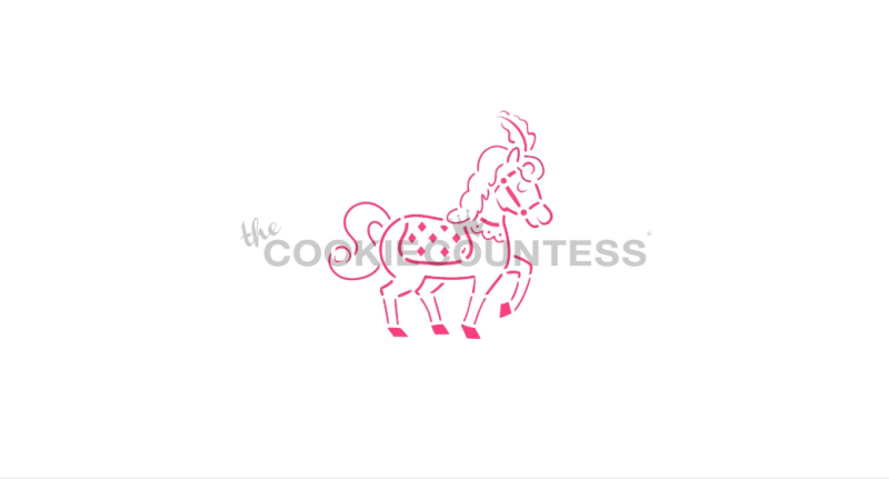 Cookie Countess 381 - Circus Horse PYO Stencil