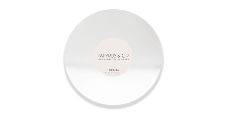 Fine Gloss White Round 8 inch Masonite Cake Board