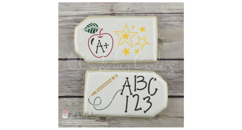 Back to School Accent Stencil by Confection Couture