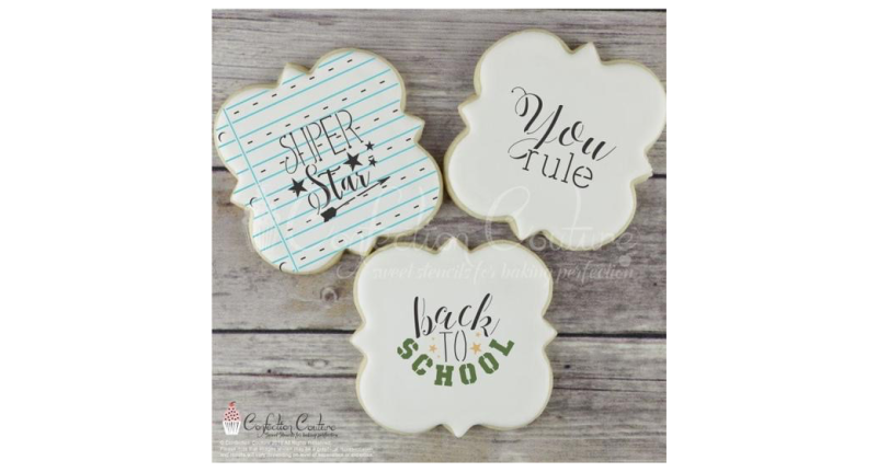 Back to School Basic Words Stencil by Confection Couture