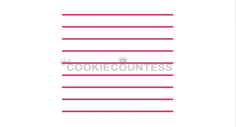 Cookie Countess 391 - Notebook Stripes Stencil
