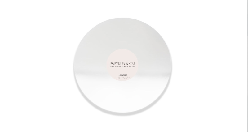 Fine Gloss White Round 10 inch Masonite Cake Board