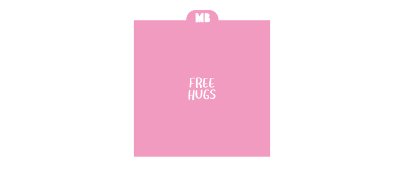 Miss Biscuit Free Hugs Stencil