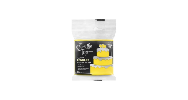 Over The Top Fondant Sun Yellow 250g