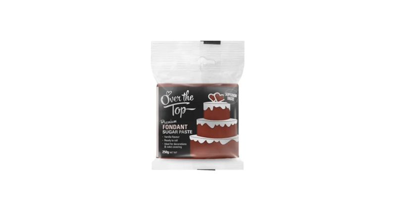Over The Top Fondant Warm Brown 250g