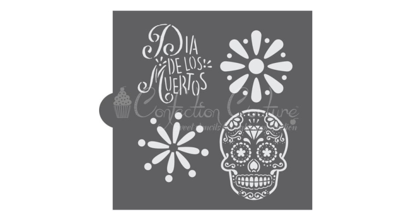 Sugar Skull Accent Stencil