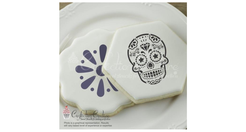 Sugar Skull Accent Stencil by Confection Couture