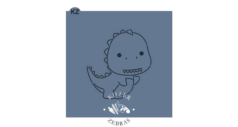 T-Rex Stencil by Killer Zebras