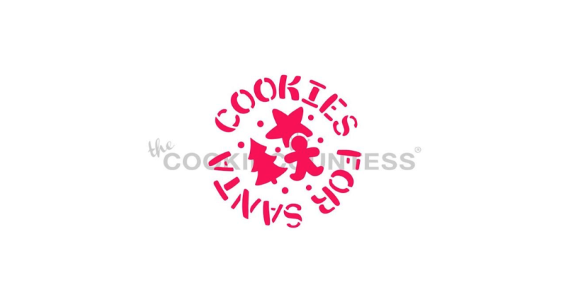 Cookie Countess 397 - Cookies for Santa Round Stencil