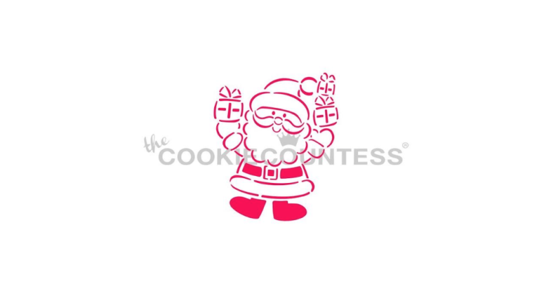 Cookie Countess 405 - Santa Gift Delivery PYO Stencil