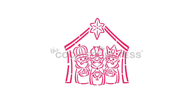 Cookie Countess 408 - Christmas Manger PYO 4 Piece Stencil - Image 4