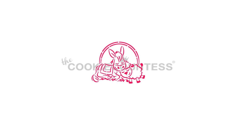 Cookie Countess 408 - Christmas Manger PYO 4 Piece Stencil - Image 5