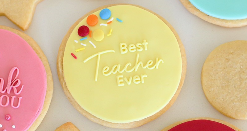 Cookie Embosser Stamp Best Teacher Ever