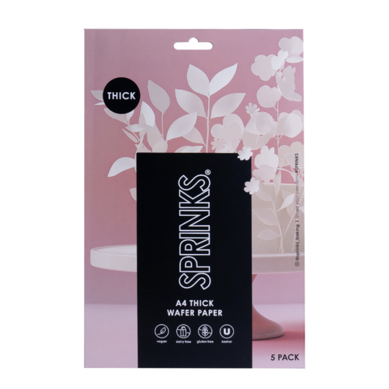 Sprinks rectangular Wafer Paper (Thick) Pack of 5
