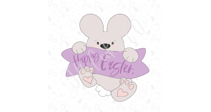 Bunny Banner JH Cookie Co Cutter