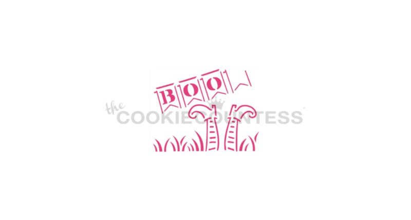 Cookie Countess 416 - Spooky Shack PYO 4 Piece Stencil - Image 3