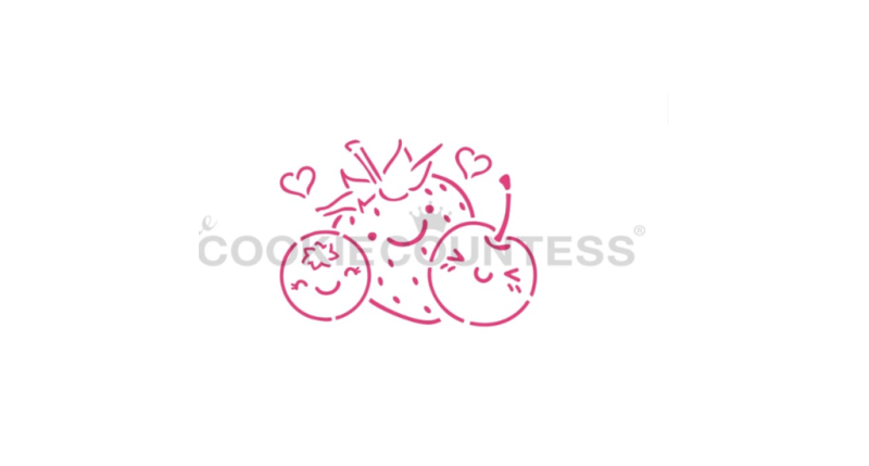 Cookie Countess 430 - Berries PYO Stencil