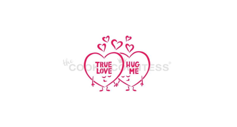 Cookie Countess 436 - Conversation Hearts PYO Stencil