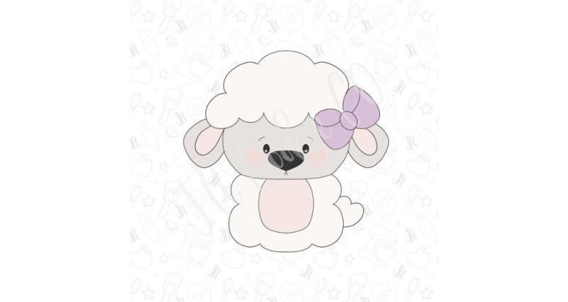 Lamb Girl JH Cookie Co Cutter