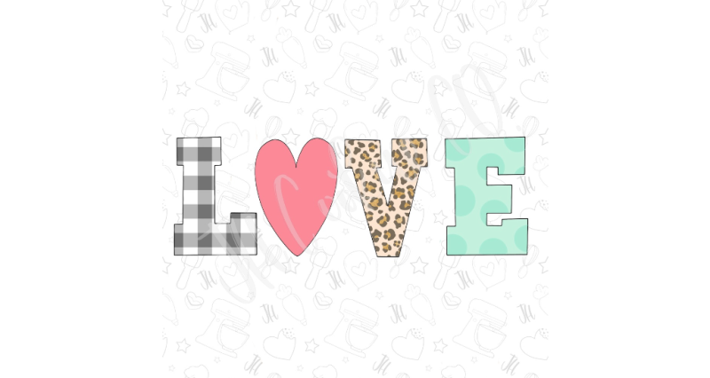 Love Letter Set JH Cookie Co Cutters